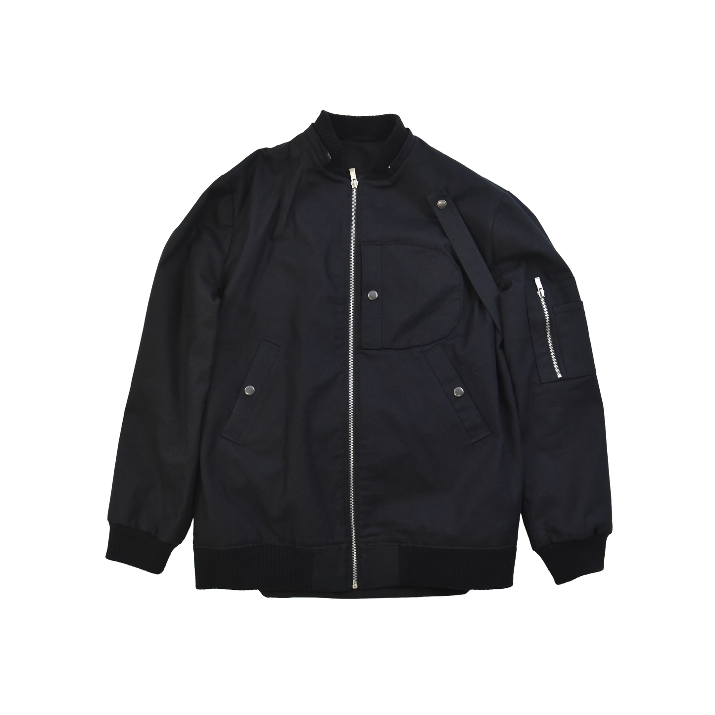 Technical Bomber Jacket with Detachable Bag & Hood